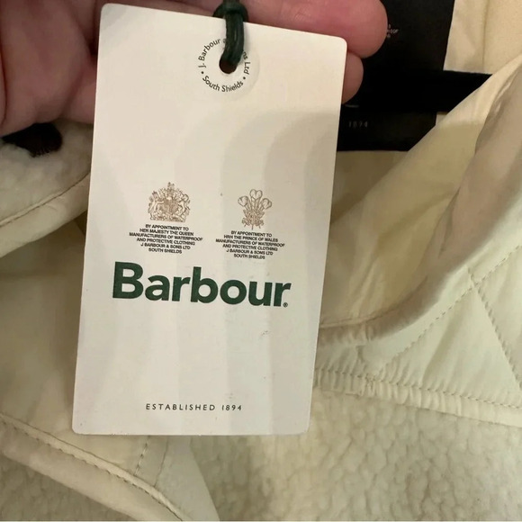 Barbour Aspen Plus Size Fleece Women’s Cream Jacket with Pockets Size 3X NWT - Picture 5 of 9